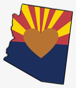 Arizona Love Sticker - Arizona State Flag Heart