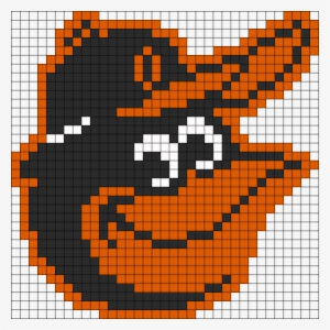 Baltimore Orioles Mascot For Perler Perler Bead Pattern - Baltimore Orioles Pixel Art
