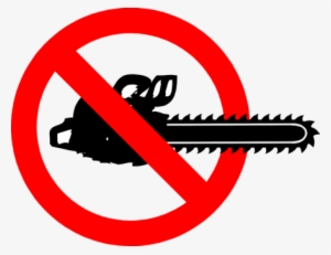 Chainsaw Safety Features Lawn Mowers Cutting - No Chainsaw Use Sign