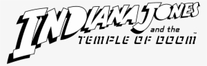 Indiana Jones Temple Of Doom Logo Black And White - Indiana Jones Snes Logo