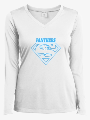 Carolina Panthers T Shirt - Lupus Looks Like Womens Long Sleeve Vneck
