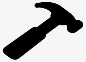 Vector Paintbrush Hammer Clipart Stock - Hammer Black N White