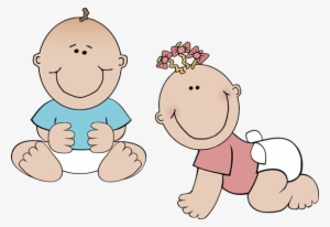 Royalty Free Stock Twin Baby Clipart - Baby Twins Clip Art