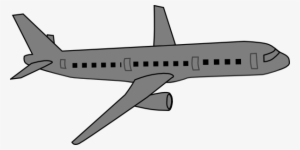 Grey Airplane Clipart Png For Web