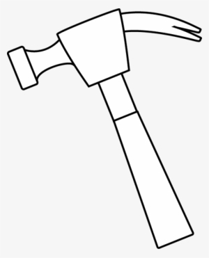 Black And White Hammer Clip Art - White Hammer