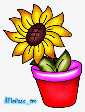 Vase Clipart Sunflower Plant