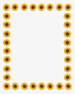 Sunflower Clipart Common Sunflower Printing Publication - Marcos Para Cuadernos De Flores