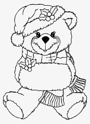 Polar Bear Clipart Teddy Bear - Christmas Teddy Bear Drawing