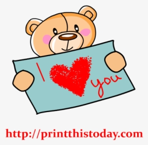 Collection Of I Love You Clipart Pictures High Quality, - Love Clip Art Teddy Bear Png