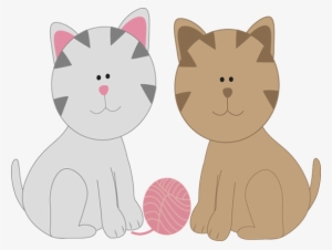 Cat Clip Art Friends - 2 Kittens Clip Art