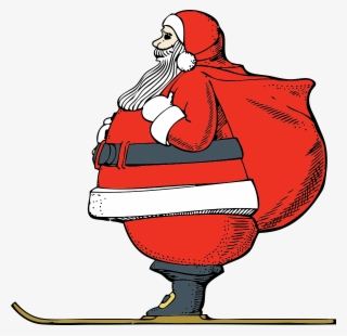 Skiing Santa Clipart Png For Web