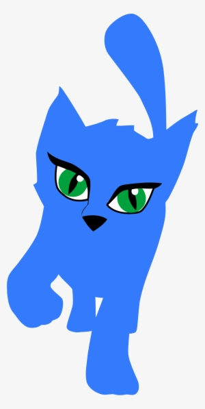 Blue Cat Clipart Png - Blue Cartoon Cat Tail