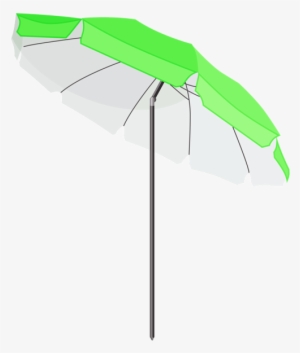 Green Beach Umbrella Png Clipart - Beach