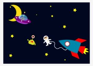 All Photo Png Clipart - Astronaut In Space Rocket