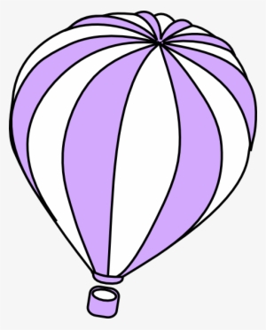 Hot Air Balloon Clipart Purple - Hot Air Ballon Outline