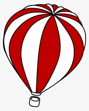 Hot Air Balloon Clip Art Outline - Red Hot Air Balloon Clipart
