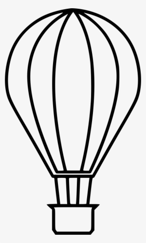 Hot Air Balloon Outline Png Clipart Download - Hot Air Balloon Black And White Png