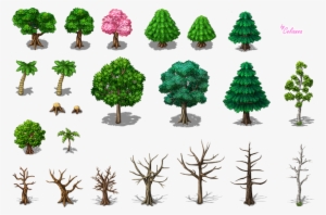 Download Pixel Art Pine Tree Clipart Tree Pine Clip - Rpg Maker Mv Tree Tileset