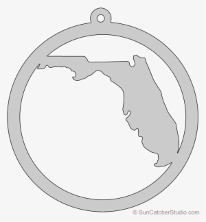 Florida Map Circle Free Scroll Saw Pattern Shape State - Pattern