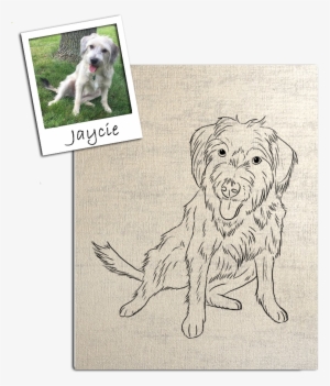 Custom Pet Outline Stretched Canvas Art By Tote Tails