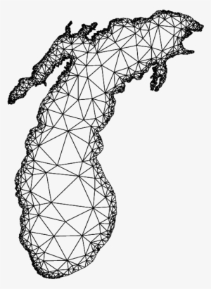 Black Outline Of Lake Michigan