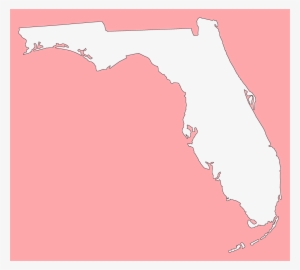Plain Frame Style Maps - Transparent White Logo Florida
