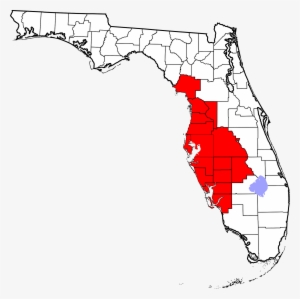 Florida Transparent Red - Map Of Florida