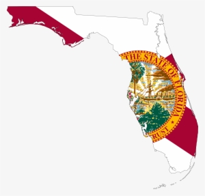 Florida Outline Clip Art At Clker - Florida State With Flag Inside