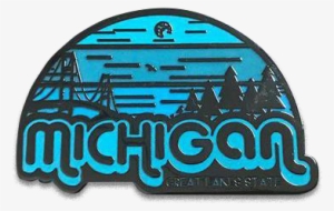 "michigan Horizons" 1-1/4" Enamel Pin - Graphic Design