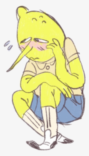 Lemongrab In His Casual Clothes, Blue Shorts And A - Cartoon