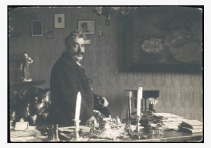 <p>peretz In His Study, Warsaw, Before - Artist