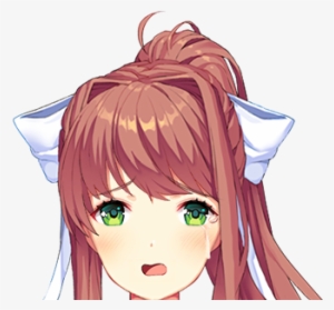 Welcome To Reddit, - Ddlc Monika Face Png