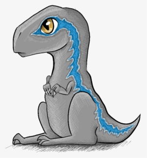 Raptor Blue By Limonzart - Baby Velociraptor Drawing