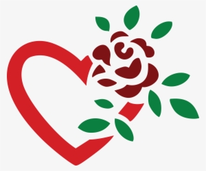 Free Clipart Of A - Clipart Rose And Heart