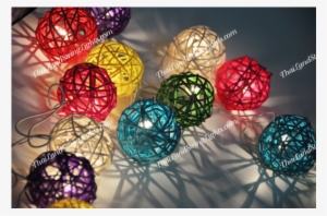 Hampton Bay 10-light Natural Rattan Ball String Lights