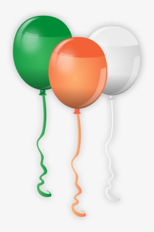 Orange Balloons, Ireland, Irish, Paddy, Eire, Green, - Balloons Png White And Green
