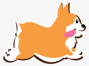 Corgi - Running Dog Cartoon Png