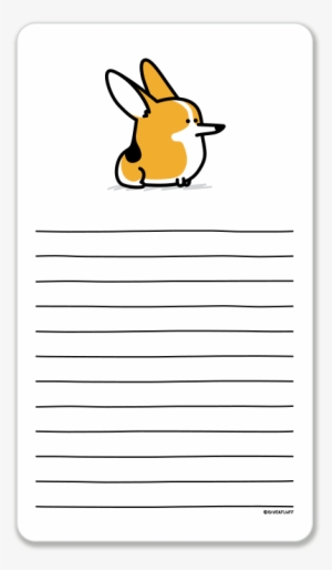 Take A Note With This Cute Corgi Lined Notepad - Notepad++