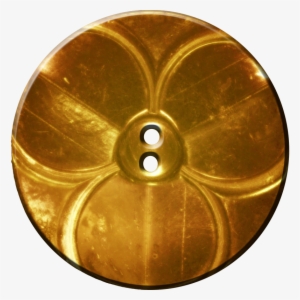 Trefoil Button, Gold - Gold Buttons Transparent Background