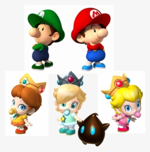 Banner Black And White Download Mario Daisy And Rosalina - Baby Mario Kart Characters