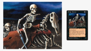 Art By Sandra Everingham - Magic The Gathering Drudge Skeletons - Beta