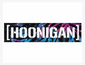 Hoonigan Galaxy Censor Bar Sticker, Black - Ken Block Hoonigan Logo