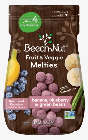 Banana, Blueberry & Green Beans Fruit & Veggie Melties - Beech Nut Melties
