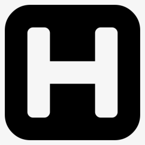 Hotel Letter H Sign Inside A Black Rounded Square Comments - Hotel H Icon
