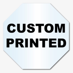 2" X 2" Octagon Shape Clear Custom Printed Stickers - Danger Restricted Area Sign