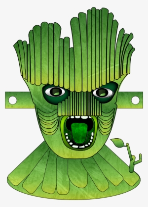 Groot Face Mask Cut Out And Colour - Groot Face Mask