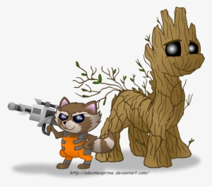 Aleximusprime, Commission, Groot, Guardians Of The - Rocket And Groot Meme
