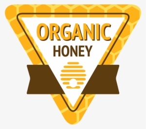 Bee Label Logo Triangle - Bee Honey Label