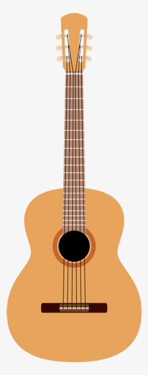 Acoustic Guitar, Guitar, Music, Strings, Wood - Guitar Vector Flat Png