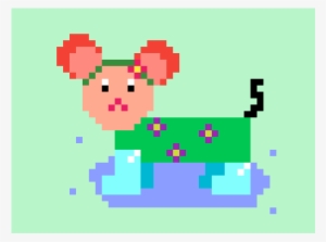 Mouse In A Puddle - Cartoon